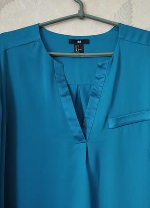 Симпатичная блуза цвета морской волны.3 фото
