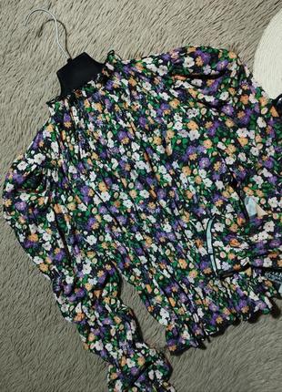 Красивый цветочный топ на резинках/блузка/блуза2 фото