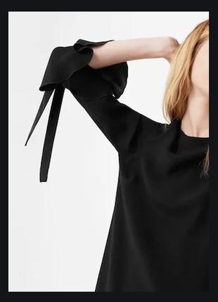 Черное платье с завязками м 38 размер mango манго3 фото