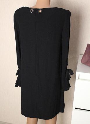 Черное платье с завязками м 38 размер mango манго7 фото