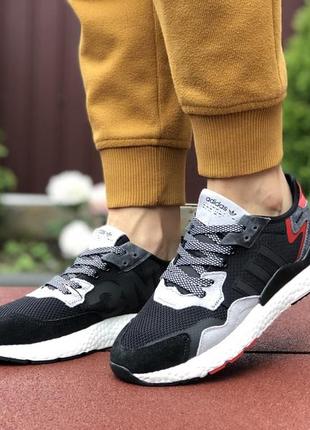 Круті жіночі кросівки adidas nite jogger чорні