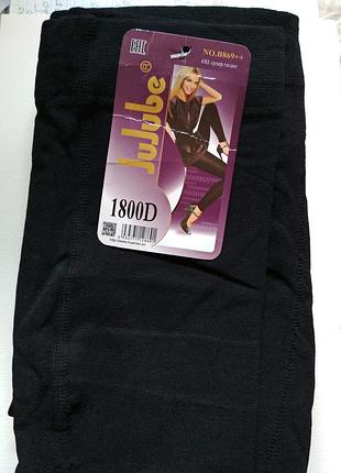 Распродажа, лосины зимние, женские, 1800 d, на байке, размер 52-54, цвет черный, два шва