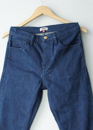 Tommy jeans raw denim джинсы женские на высокой посадке томси хилфигер hilfiger темно синие levis levi's левайс h&m zara atmosphere cos укороченные5 фото