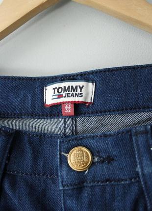 Tommy jeans raw denim джинсы женские на высокой посадке томси хилфигер hilfiger темно синие levis levi's левайс h&m zara atmosphere cos укороченные8 фото