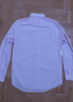 Рубашка мужская полосатая из поплина сорочка чоловіча бавовняна lacoste regular fit р.м🇫🇷3 фото