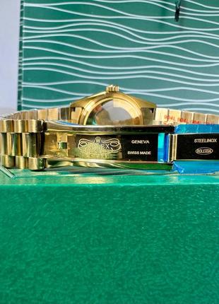 Часы наручные женские с камнями золотистые механические белый перламутровый циферблат...