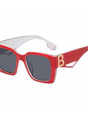 Червона оправа сонцезахисні сонячні жіночі окуляри від сонця очки червоні