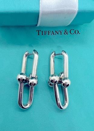 Срібні сережки tiffany co у вигляді ланок