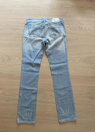 Светлые прямые джинсы с потертостями/ винтаж/ love denim4 фото