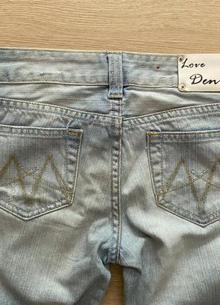 Светлые прямые джинсы с потертостями/ винтаж/ love denim5 фото