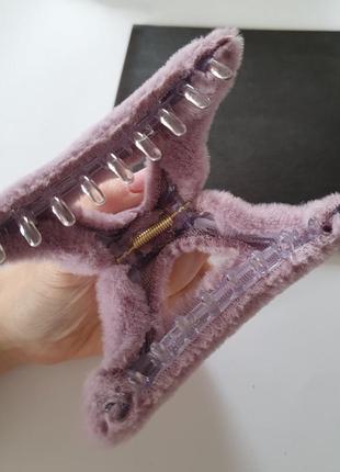 Меховой плюшевый краб для волос