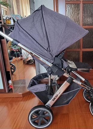 Универсальная коляска 2 в 1 abc design turbo 4t diamond collection (asphalt)