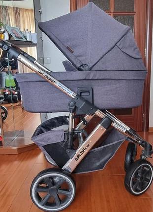 Универсальная коляска 2 в 1 abc design turbo 4t diamond collection (asphalt)