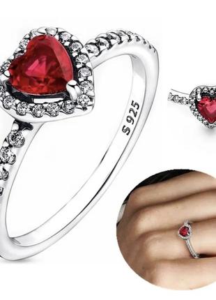 Каблеск кольцо кольцо кольцо кольцо серебро s925 сердечко серденько красное белое розовое сердце1 фото