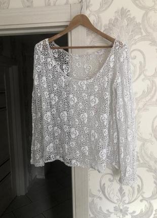 Стильна мереживна блузка р 52-54