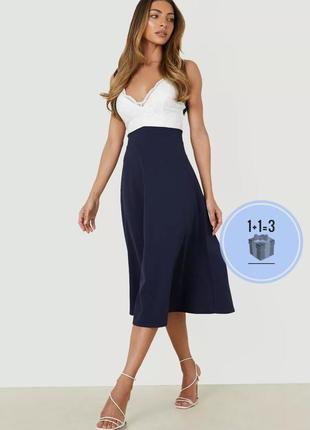 Новое! миди платье с кружевом boohoo