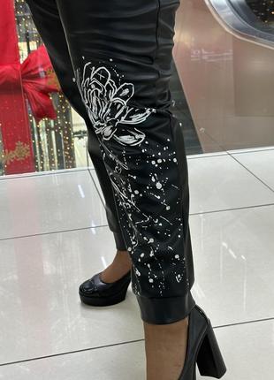 Жіночі брюки штучна шкіра на флісі туреччина2 фото