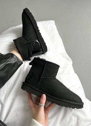 Уггі угги угг ugg classic mini black metallic