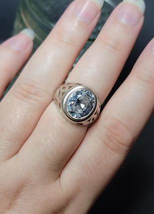 Срібний перстень з гірським кришталем2 фото