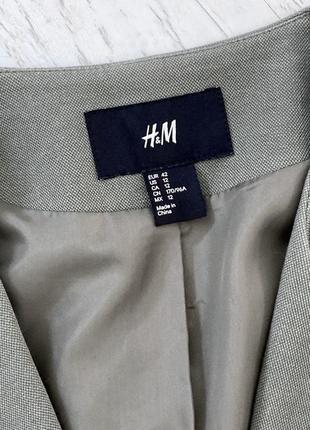 Хаки блейзер с ручной росписью h&amp;m9 фото