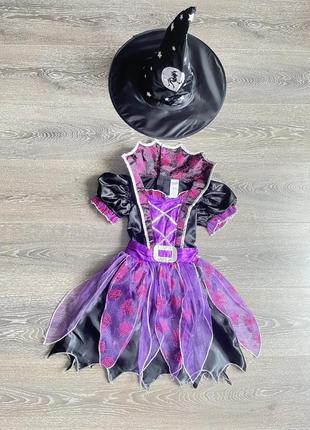 Карнавальна сукня відьма чаклунка королева павуків 3 4 роки на хеловін8 фото