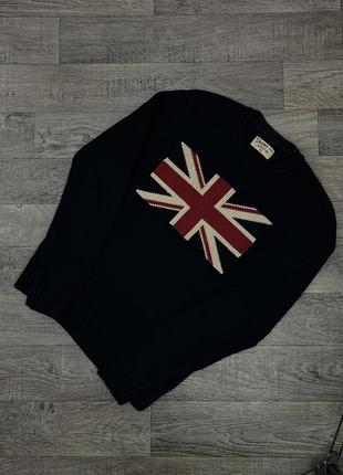 Свитер polo винтаж usa uk флаг кофта джемпер плотный