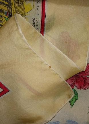 Коллекционный винтажный шелковый сувенирный платок города страны швейцария+подарок10 фото