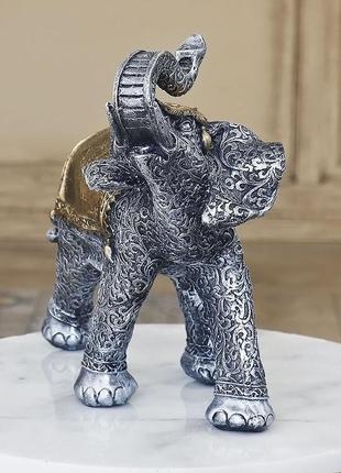 Статуетка слон срібло 30 см гранд презент сп107 цв3 фото