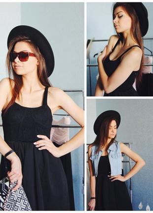 Супер ошатне стильне чорне маленьке плаття сукня zara бюстьє з вишивкою