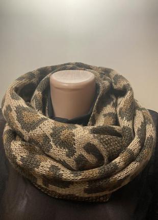 Теплий шарф хомут модного принту tcm1 фото