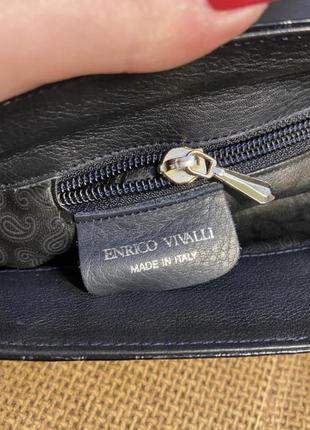 Шкіряна італійська сумка вінтаж enrico vivalli4 фото