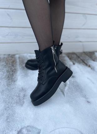 Зимние ботинки из натуральной кожи4 фото