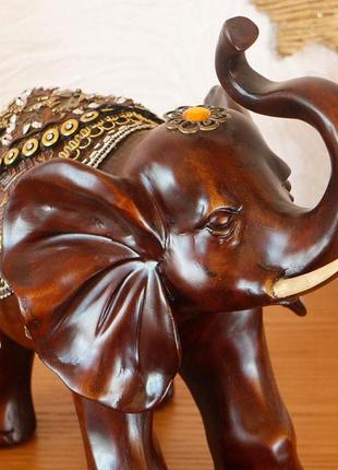 Фигура слона с украшениями, хобот вверх 30см гранд презент h2623-3d3 фото