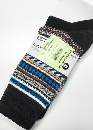 Набір 2 пари шкарпетки 94% бавовна в'язані теплі р.35-38 німеччина esmara