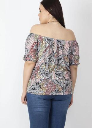 Брендовая красивая блузка "primark" с принтом. размер uk6/eur34.9 фото