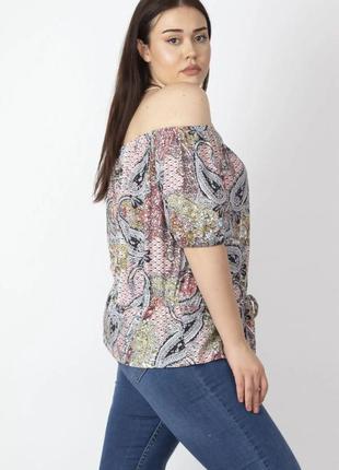 Брендовая красивая блузка "primark" с принтом. размер uk6/eur34.8 фото