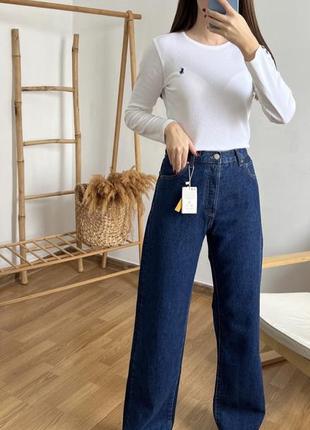 Джинсы mango в стиле zara wide legg, клеш3 фото