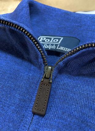 Шерстяной свитер с замочком под горло от polo ralph lauren, оригинал 💙4 фото