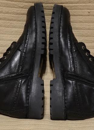 Эффектные высокие черные брогированные кожаные ботинки selected/homme дания 42 р.( 28 см.)7 фото