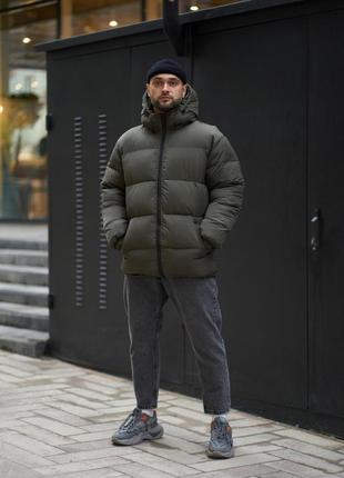 Зимний пуховик "heat" хаки