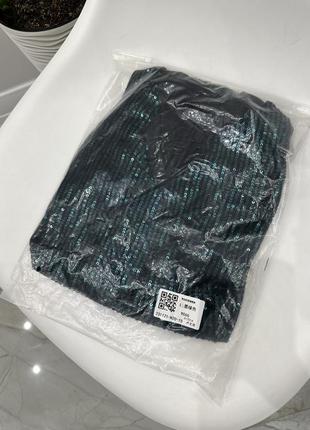 Комбинезон шорты с пайетками темно зеленый7 фото