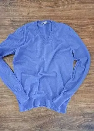 Теплый свитер небесно-голубого цвета uniqlo, шерсть, размер s.1 фото