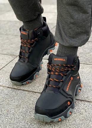 Чоловічі зимові кросівки/черевики merrell, мужские кожаные зимние кросовки на меху, спортивные ботинки