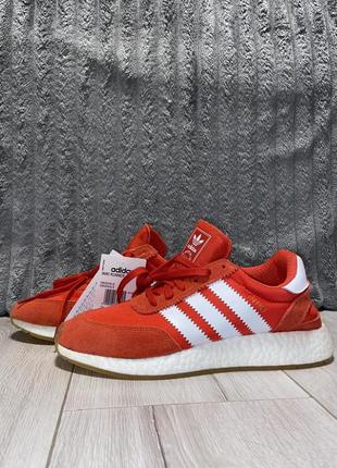 Adidas iniki runner red white gum by97282 фото