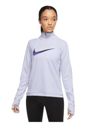 Кофта жіноча nike running swoosh 1/4 zip dri-fit top