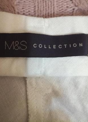 Белая льняная юбка четырехклинка m&s р.142 фото