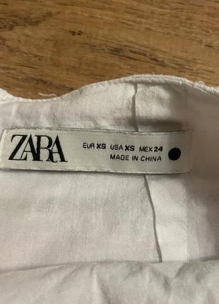 Zara женская мини-юбка шорты белая с цветочной вышивкой разноцветной размер xs9 фото