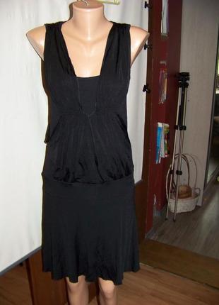 Черное трикотажное с сетчатой эластичной вставкой платье в стиле стимпанк2 фото