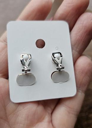 Детские клипсы для ушей серьги красивые для девочки зеленые камешки девушек украшения...