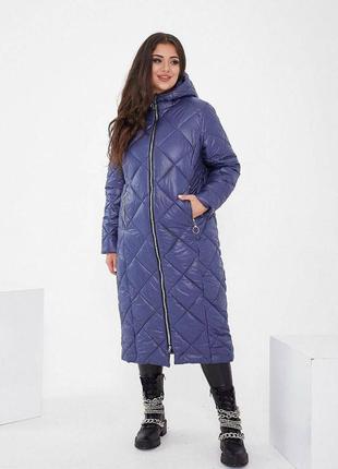 Зимова куртка пальто*удлиненная модель , р48-62!!!!